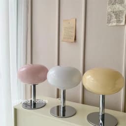 Lollipop Table Lamp Medieval Cream Glass Lamp Living Room Bedroom Study Simple Atmosphere Retro Glass Standing Lamp Home Decor