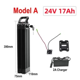 48V 36V 24V Folding Bike Battery 20Ah 17Ah 15Ah 13Ah Built-in Bms for Silverfish 250W-1000W Bafang Motor Kit with 2A Charger