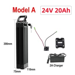 48V 36V 24V Folding Bike Battery 20Ah 17Ah 15Ah 13Ah Built-in Bms for Silverfish 250W-1000W Bafang Motor Kit with 2A Charger