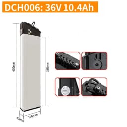 48V 17Ah 14Ah 12.8Ah 10.4Ah 36V 10Ah 12Ah 15Ah 52V 12.5Ah 15Ah 17.5Ah DCH-003 DCH-006 DCH-009 250W~1000W Motor Battery