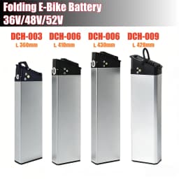 48V 17Ah 14Ah 12.8Ah 10.4Ah 36V 10Ah 12Ah 15Ah 52V 12.5Ah 15Ah 17.5Ah DCH-003 DCH-006 DCH-009 250W~1000W Motor Battery