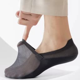 Man Breathable Invisible No Show Male Ice Silk Ankle Sock Slippers Summer Hollow Out Mesh Thin Anti-slip Low Cut Boat Socks
