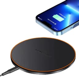Ultra thin Wireless Charger Pad Stand Mobile Phone Fast Charging Station For iPhone 17 16 15 14 13 12 11 Samsung S24 S23 Xiaomi