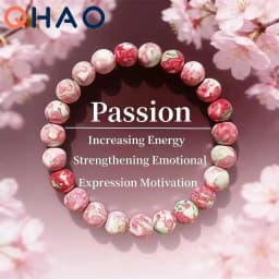 Colorful Imperial Jasper Rose Quartz Beaded Bracelet Women Fashion Jewelry for Love and Friendship Bracelet for Women Charm