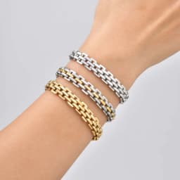 Prjewel Women's Watch Strap Bracelet Gold Color Stainless Steel Bracelet Fashion Party Waterproof Jewelry for Women Girl Gifts