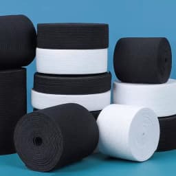 10/20Yards 3/10/20/30/40/50mm Bungee Cord Black/White Rubber Bands Mask Strap Sewing Elastic Band HairBand Elasticity Tape