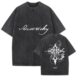 Vintage Washed Rusowsky Daisy Tour 2025 Fans T Shirt Men Women Hip Hop Fashion Clothing Short Sleeve T-shirt Pure Cotton Tshirts