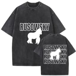 Vintage Washed Rusowsky Daisy Tour 2025 Fans T Shirt Men Women Hip Hop Fashion Clothing Short Sleeve T-shirt Pure Cotton Tshirts