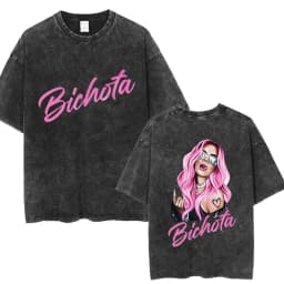 Hot Karol G Bichota Music Album Washed T Shirt Hip Hop Fashion Men Women Cotton Retro Short Sleeve Loose Summer Tees Streetwear