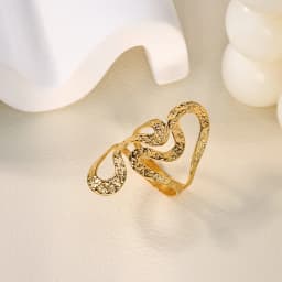 Stainless Steel Chunky Wide Rings For Women Vintage Gold Color Geometric Open Finger Ring Fashion Minimalist Jewelry Gift Femme