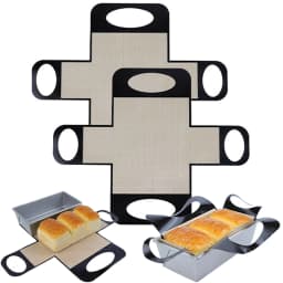 Reusable Silicone Bread Loaf Pan Liners, Nonstick Long Handles Bread Pan Baking Mats, for 9x5inch Bread Pans, Heat Resistant