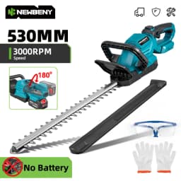 NEWBENY 530MM 3000RPM Electric Hedge Trimmer 180° Adjustment Angle Lawn Mower Hedge Pruner Garden Tool For Makita Battery Pin