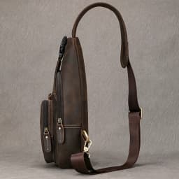 New Fashion Men's Chest Bag Single Shoulder Bagpack Bag Crossbody Chest Pack Vintage Style Male Travel Bags Genuine Leather Hot