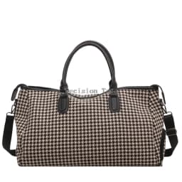 2025 retro travel handbag plaid pattern fitness yoga bag portable duffel bag storage large capacity multi-functional bag a001