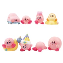 8Pcs/Set Anime Games Kirby Anime Figure Cute Cartoon Pink Kirby Mini Figure Car Decorative Collection Toy For Gifts