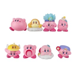 8Pcs/Set Anime Games Kirby Anime Figure Cute Cartoon Pink Kirby Mini Figure Car Decorative Collection Toy For Gifts