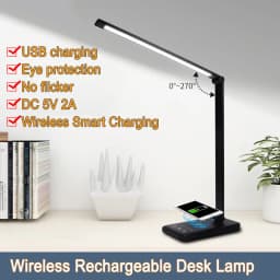LED USB Charging Lamp Touch Folding Table Portable 3Color Work Office Rechargeable Wireless Phone Charger Light for Bedroom