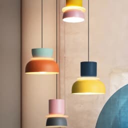 Modern Macaron Led Pendant Lamp Colorful Hanging Suspension Study Dining room Bedside Bedroom Chandelier Lighting lamp shades
