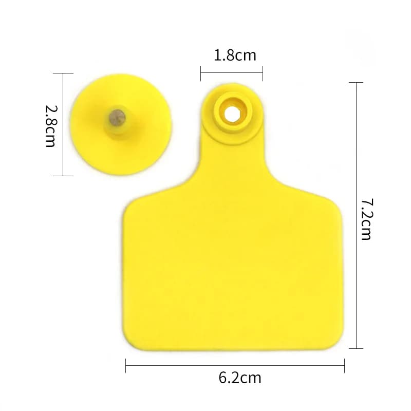 100Pcs Cow Cattle TPU Ear Tag Signs Without Words Ear Tags Typing Copper Head Earrings Farm Animal Identification Card Livestock