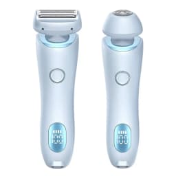 2 in 1 Women Shaver Tool Women Electric Epilator Waterproof Dual Head Electric Epilator Rechargeable Hair Remover for Face Body