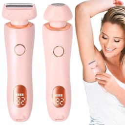 2 in 1 Women Shaver Tool Women Electric Epilator Waterproof Dual Head Electric Epilator Rechargeable Hair Remover for Face Body
