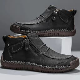 New Autumn Handmade Leather Men Boots Outdoor Design Sneakers Man Breathable Casual Leather Shoes Men Ankle Boots Fall Plus Size