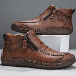 New Autumn Handmade Leather Men Boots Outdoor Design Sneakers Man Breathable Casual Leather Shoes Men Ankle Boots Fall Plus Size