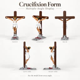 515PCS Jesus Cross Building Blocks 2 in 1 Crucifixion Path Model Bricks Religious Display Collectible Christian Gift Home Decor
