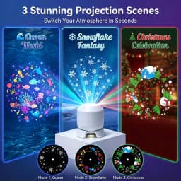 Halloween Projector Led Night Lights USB Dynamic Rotating HD LED Projector Light for Room Ceiling Halloween Christmas Decor Lamp