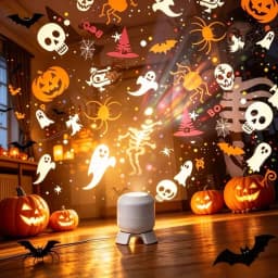 Halloween Projector Led Night Lights USB Dynamic Rotating HD LED Projector Light for Room Ceiling Halloween Christmas Decor Lamp