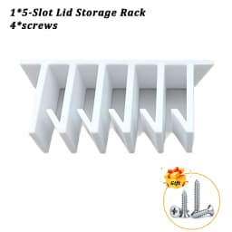 Kitchen Under‑Cabinet Food Container Lid Organizer Kitchen Sink Storage Lid Rack Hooks with Screw Wall Mount Space Saving Holder