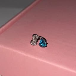 Cute Bowknot Love Heart 316L Titanium Steel Annular Ear Bone Nail Fashion Delicate Zircon Earring for Women Y2K Punk Jewelry