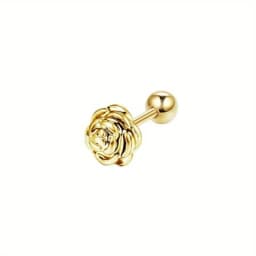 FASACCO 1PC Cartilage Earring Stud for Women Flower Heart Hypoallergenic Stainless Steel Screw Back CZ Earrings Piercing Jewelry