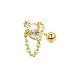 FASACCO 1PC Cartilage Earring Stud for Women Flower Heart Hypoallergenic Stainless Steel Screw Back CZ Earrings Piercing Jewelry