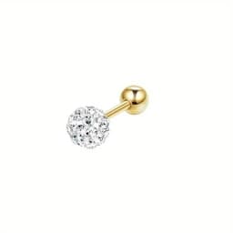 FASACCO 1PC Cartilage Earring Stud for Women Flower Heart Hypoallergenic Stainless Steel Screw Back CZ Earrings Piercing Jewelry