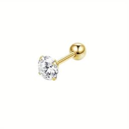 FASACCO 1PC Cartilage Earring Stud for Women Flower Heart Hypoallergenic Stainless Steel Screw Back CZ Earrings Piercing Jewelry