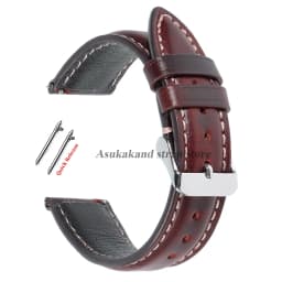 18mm 19mm 20mm 21mm 22mm Universal Vintage Oil Wax Leather Watch Straps Brown Head Layer Watch Band Men Accessories Pin Buckle