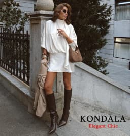 KONDALA Elegant Satin Scarf Collar Party Dress Women's High Street Dating Long Sleeve Mini Dress 2025 Fall Fashion Ladies Dress