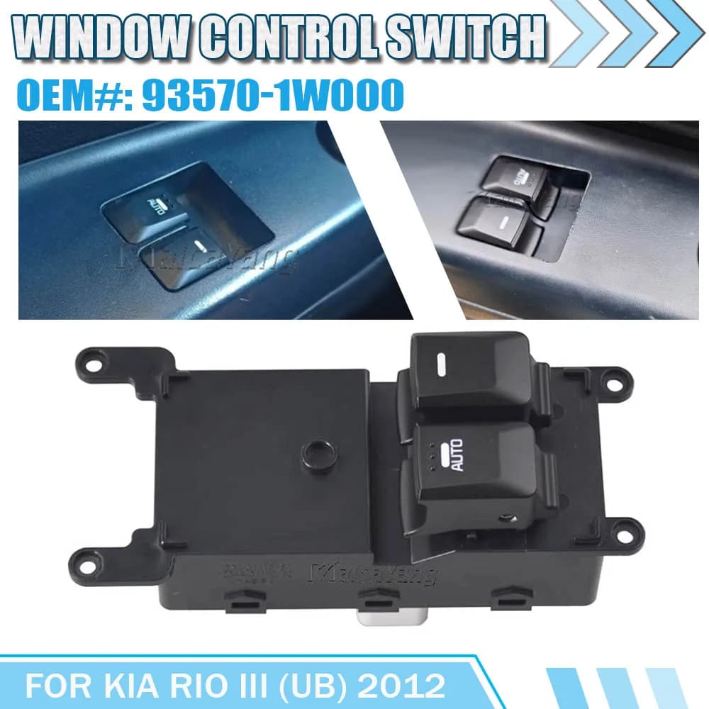 For Kia Rio III (UB) 2012 Window Lifter Switch Driver's Side 93570-1W000 Car Accessories