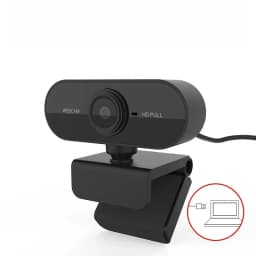 USB Webcam with Microphone, Plug and Play Computer Camera for Video Calling, Zoom, Teams, Streaming, Compatible with PC and Mac