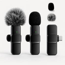 Wireless Lapel Microphone, Type-C Interface, Noise Reduction, Plug and Play, Suitable for Video Recording, Interviews, Live Stre