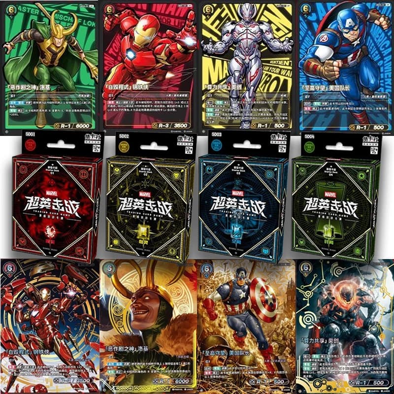 Genuine Marvel The Avengers Super Hero Battle Card Anime BP-01 TCG Standard Booster Pack Game Battle Collection Card Toy Gift