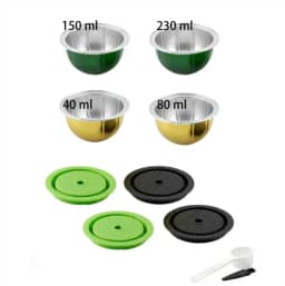 Reusable Vertuo Coffee Capsule – Aluminum Refillable Pod for Delonghi/Next/Pop