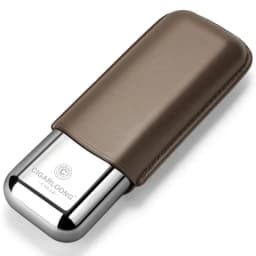 Stainless Steel Cigar Case Humidor Anti-pressure Luxury Cow Leather Cigar Humidor Case Moisturizing Portable Travel Cigar Case