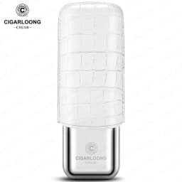 Stainless Steel Cigar Case Humidor Anti-pressure Luxury Cow Leather Cigar Humidor Case Moisturizing Portable Travel Cigar Case