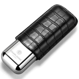 Stainless Steel Cigar Case Humidor Anti-pressure Luxury Cow Leather Cigar Humidor Case Moisturizing Portable Travel Cigar Case