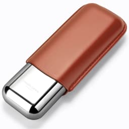 Stainless Steel Cigar Case Humidor Anti-pressure Luxury Cow Leather Cigar Humidor Case Moisturizing Portable Travel Cigar Case