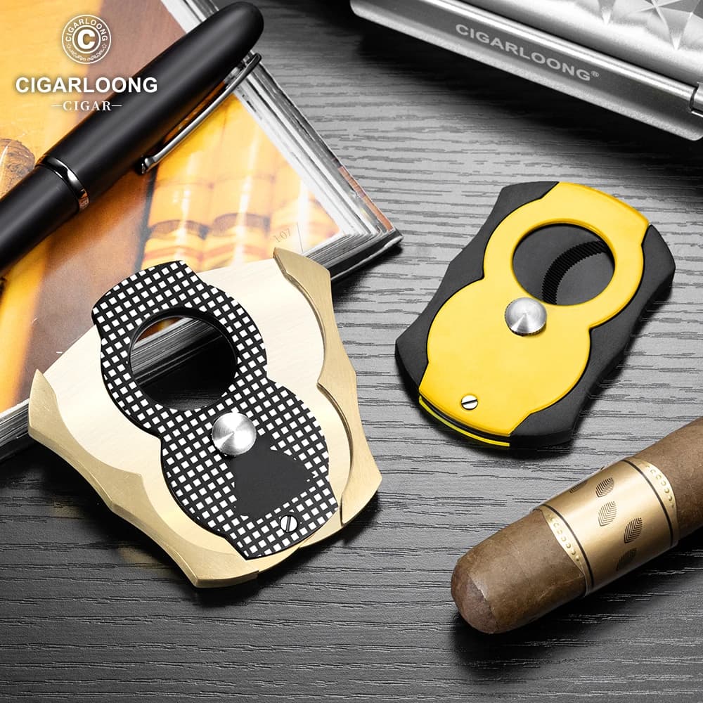 Cigar Cutter Sharp Stainless Steel Large Caliber Thick Double-edged Multi Style Portable Travel Cigar Accessories Cutter CE-25D2