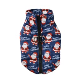 Warm Dog Clothes Autumn Winter Pet Jaket for Small Medium Dogs Cats Cute Santa Claus Print Puppy Outfits Pug Christmas Costume