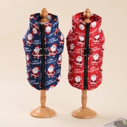 Warm Dog Clothes Autumn Winter Pet Jaket for Small Medium Dogs Cats Cute Santa Claus Print Puppy Outfits Pug Christmas Costume